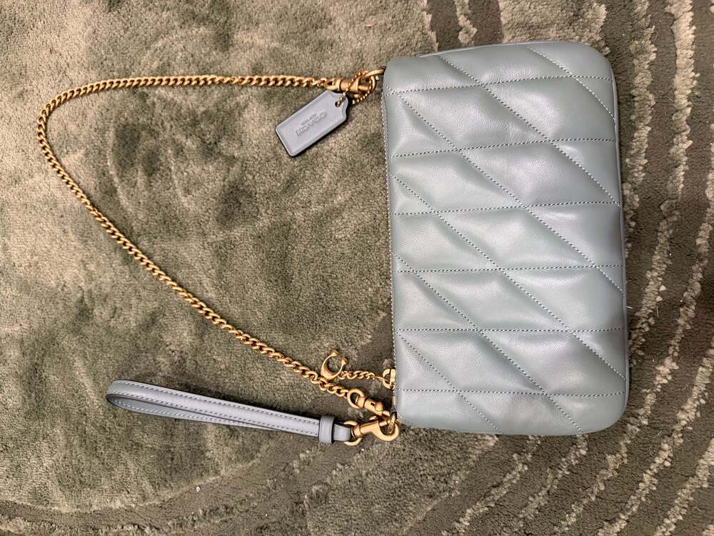 Coach Quilted Wristlet in Sage